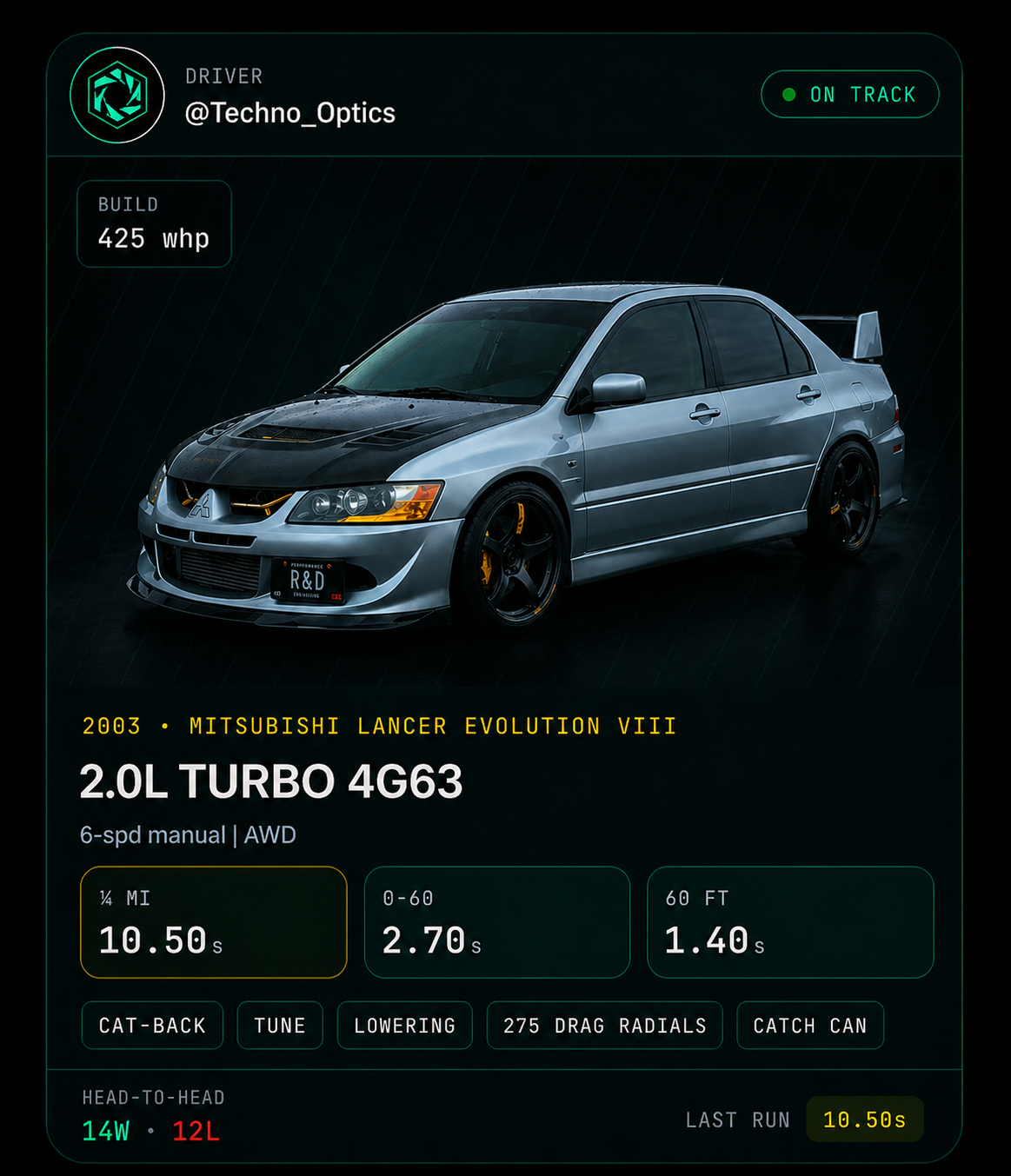 Rolls & Digs car profile